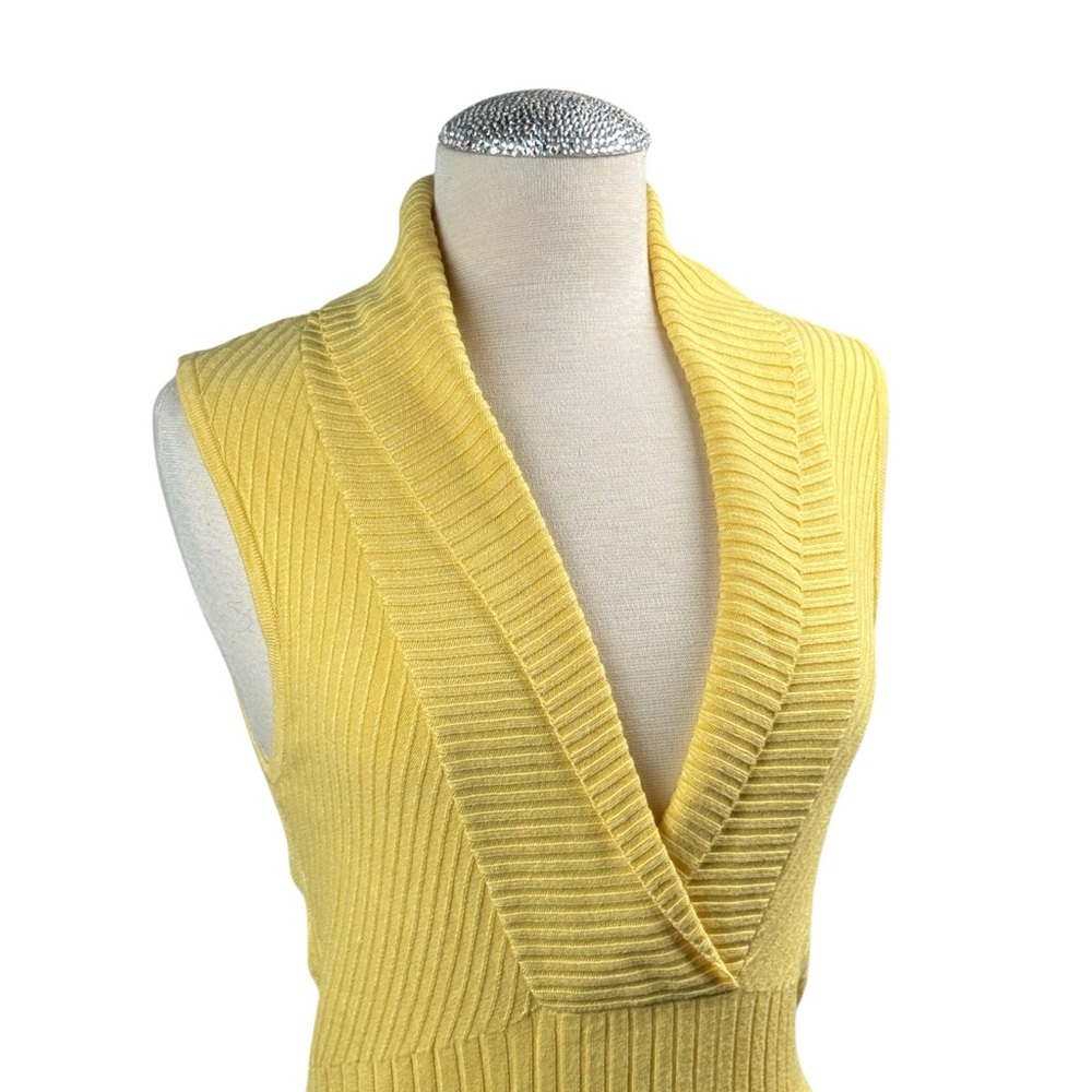 Cache Yellow‎ V-Neck Sweater - Picture 2 of 5